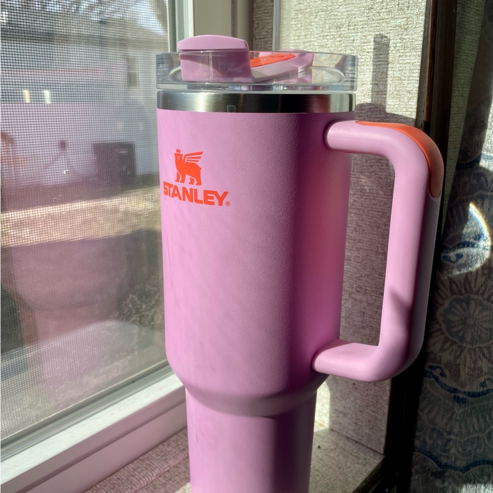 Magenta and orange Stanley Tumbler with Handle 40oz - Picture 2 of 4